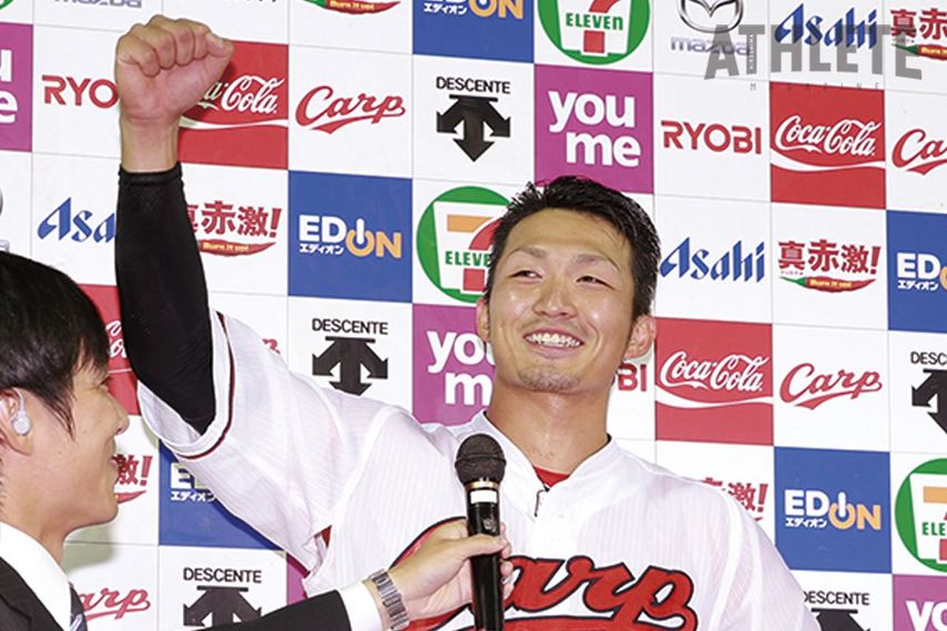 <div class="caption">『神ってる』活躍で一躍リーグに中心選手となった鈴木誠也（現カブス）</div>
