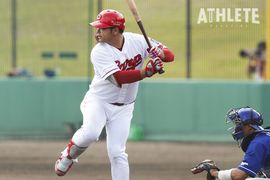 一軍初スタメンを果たしたカープ林晃汰「一軍で初本塁打を打ちたい」