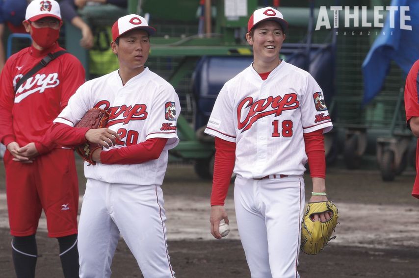 18番から20番へのドラ1コンビリレー。無失点登板を続ける栗林良吏が語る、森下暢仁の知られざる一面とは。