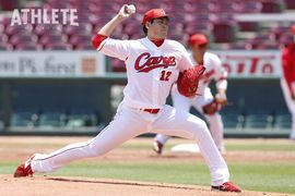 カープ九里亜蓮、持ち味の粘投を発揮して自身初の規定投球回に到達。