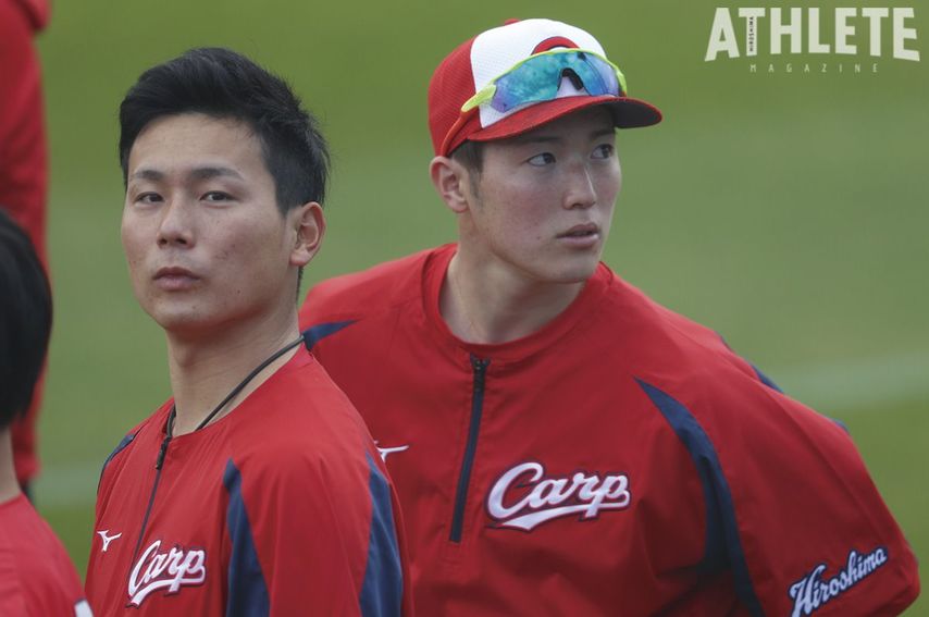 森下暢仁と栗林良吏が選ぶBESTドラ1リレー。2人の新人王があげたのは意外にもあの試合<br />