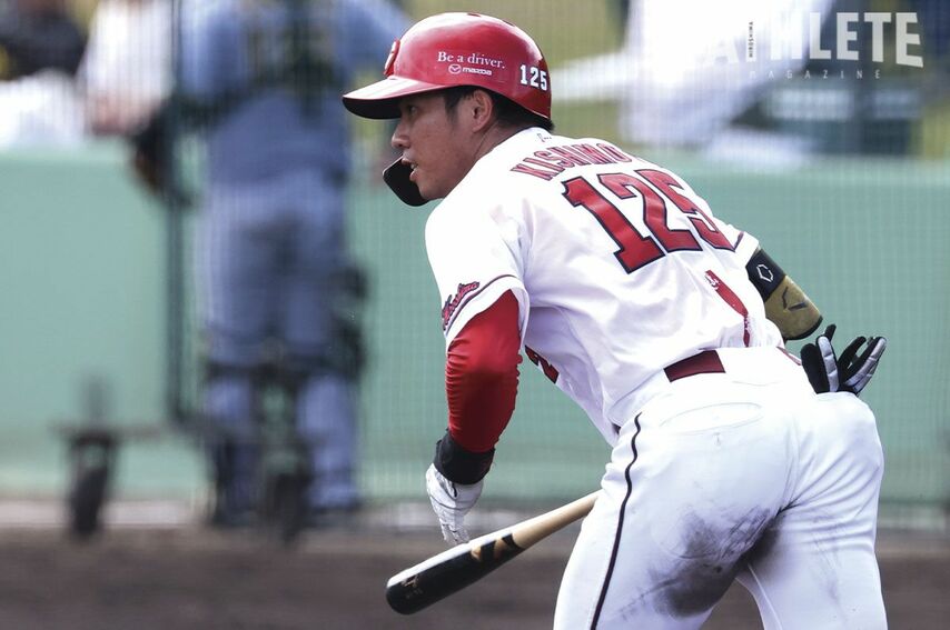 <div class="caption">ファームで35盗塁を記録した岸本</div>