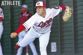 20歳の挑戦。昨季ファームで最多セーブを獲得したカープ田中法彦が目指す速球の正体<br />