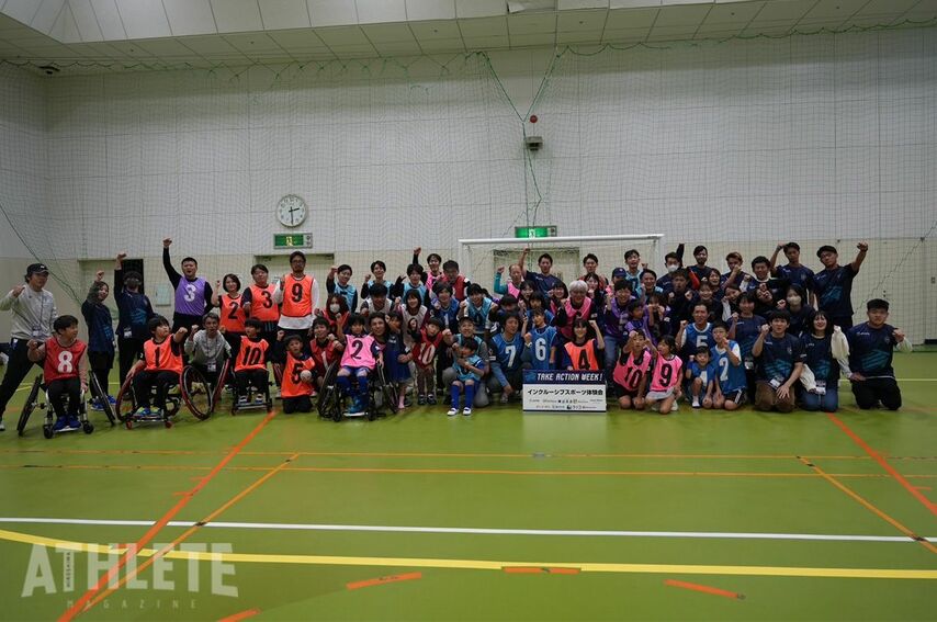 <div class="caption">“TAKE ACTION Week！”で行われたインクルーシブスポーツ体験会</div>
