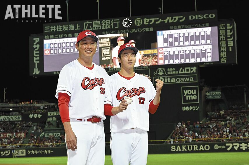 <div class="caption">9月15日に先発としてプロ初登板を果たし、5回1失点の好投で初勝利を挙げた常廣羽也斗</div>