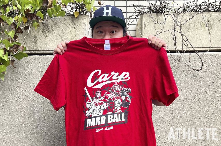 我善導の“週刊”カープTシャツコレクション～73枚目～ <br />発売のたびに話題になるカープコラボTシャツ！バリバリの筋肉が印象的な1枚