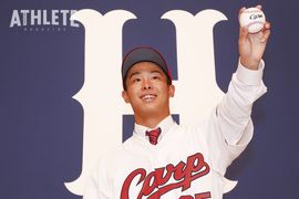 ドラフト6位・玉村昇悟「地元の名産、越前ガニの赤に負けないような投手になる！」【2020年度 新入団選手発表記者会見】