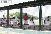 <div class="caption">カープアカデミーでの練習風景。約20名の選手が切磋琢磨しているという（写真は2025年撮影）</div>