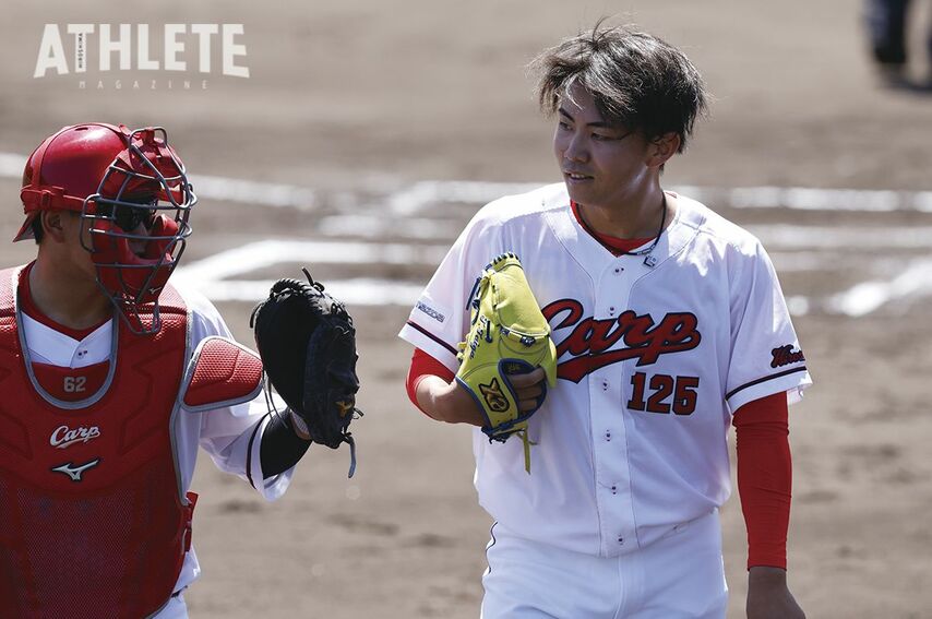 <div class="caption">育成時代の背番号は『125』。今季、二軍では23試合に登板し1勝1敗をあげていた</div>