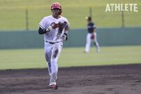 <div class="caption">春季キャンプは二軍スタートとなった内田湘大。沖縄行きをつかむべく、汗を流している（写真は2025年、由宇練習場で撮影）</div>