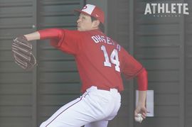 エースの責任を果たす投球。白星から遠ざかっていた大瀬良大地の意地を感じた7回2失点の好投<br />