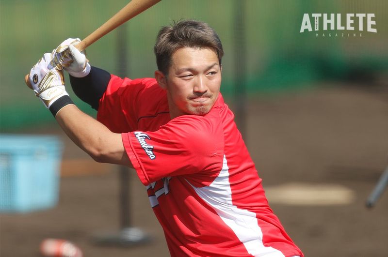 <div class="caption">シーズン自己最多の本塁打数を更新している鈴木誠也選手。</div>