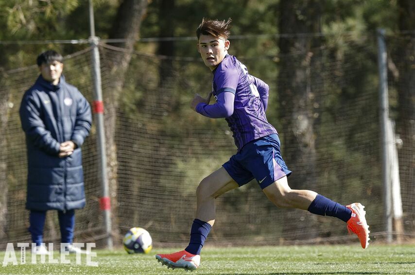 <div class="caption">2月のアジアカップに続き、U-20日本代表に選出された井上（写真は2025シーズン宮崎キャンプ）</div>