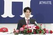 現役ドラフトでカープ入団の辰見鴻之介が入団会見。「最低でも二桁盗塁」を目標に掲げる