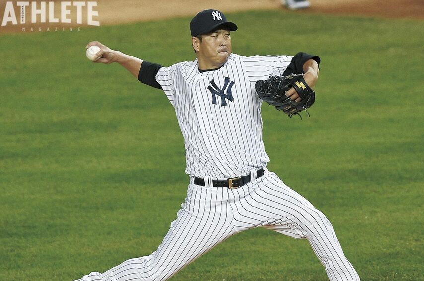 <div class="caption">ヤンキース時代に登板する黒田博樹。MLB7年間で211試合に登板した</div>