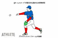 <div class="caption">牧秀悟（DeNA）選手の打撃投手を務めた、矢野雅哉（イラスト・オギリマサホ）</div>