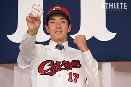 「アウトコースの直球と、打者と勝負する心意気です」2023年カープドラフト指名選手の言葉＜ドラフト1位・常廣羽也斗＞<br />