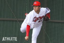 二軍で12セーブの高卒2年目、カープ田中法彦が初の一軍昇格。